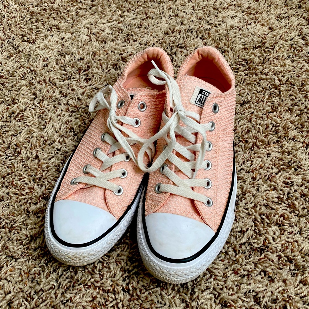 Light pink textured Converse